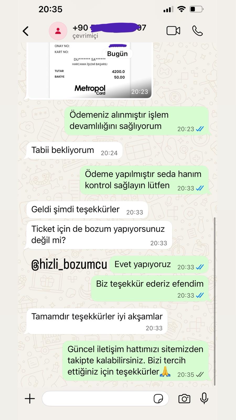 Müşteri referansı - Memnun